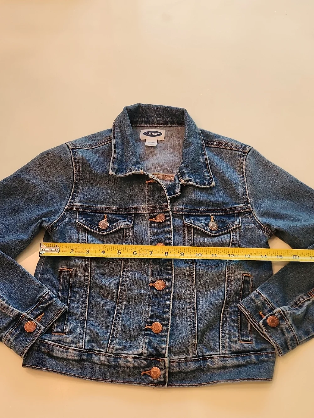 Old Navy Denim Jean Jacket Corgi Dog 10 12
